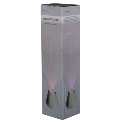 Plastic Fiber lamp with chrome base,
