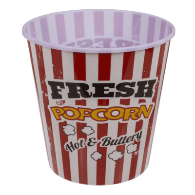 Plastic Popcorn Bucket, Vintage Look,