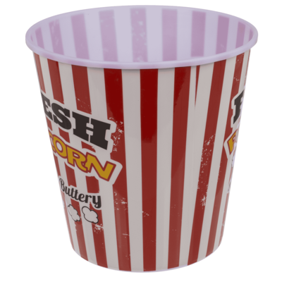 Plastic Popcorn Bucket, Vintage Look,