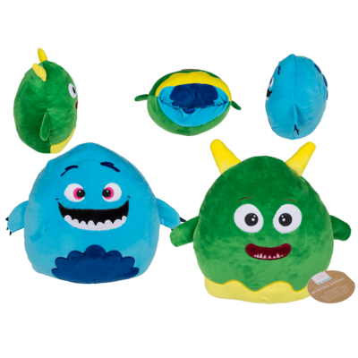 Plüsch-Wendetier, blaues Monster/grünes Monster,