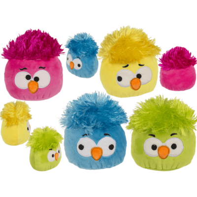 Plush birds, X cm,