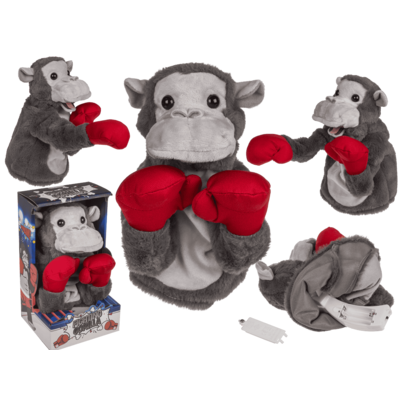 Plush Fighting Gorilla, 22 x 13 cm,