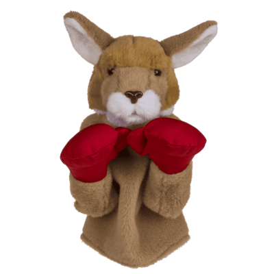 Plush Fighting Kangaroo, 19 x 12 cm,