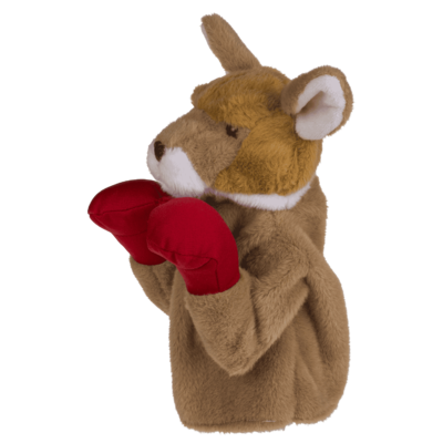 Plush Fighting Kangaroo, 19 x 12 cm,