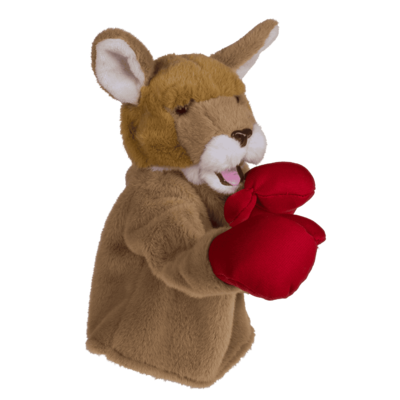 Plush Fighting Kangaroo, 19 x 12 cm,