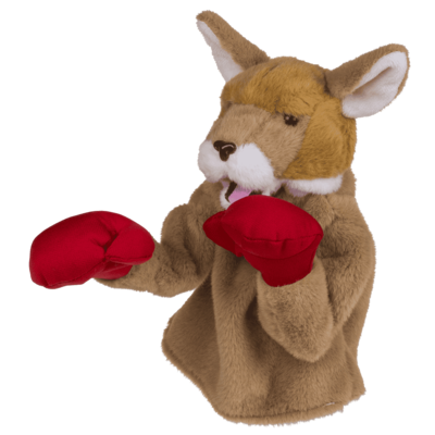 Plush Fighting Kangaroo, 19 x 12 cm,