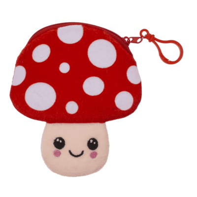 Plush purse, Kawaii mushroom,