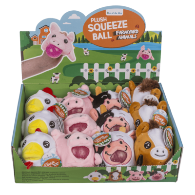 Plush Squeeze Ball, Farmyard Animals,