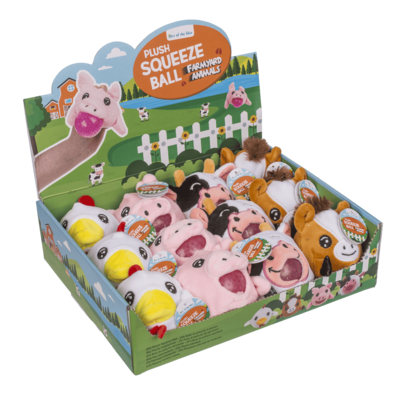 Plush Squeeze Ball, Farmyard Animals,