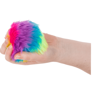 Plush squish ball, Rainbow, 7,5 cm,