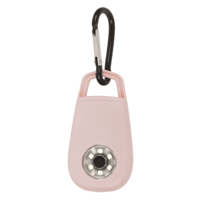 Pocket alarm with LED & snap hook,