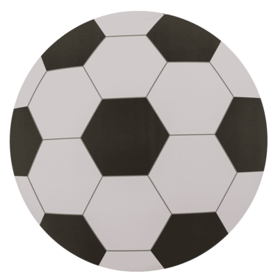 Polypropylen placemat, Sport Balls, D: 39 cm