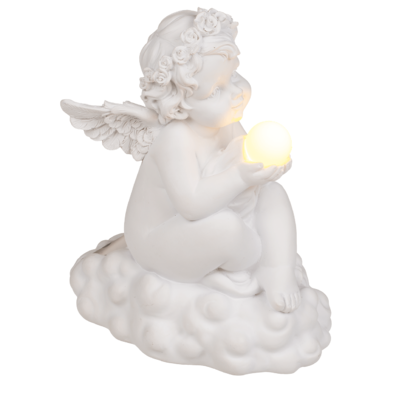 Polyresin angel sitting on cloud,
