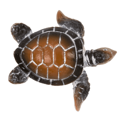 Polyresin decorative figurine, turtle, 5 x 2 cm,