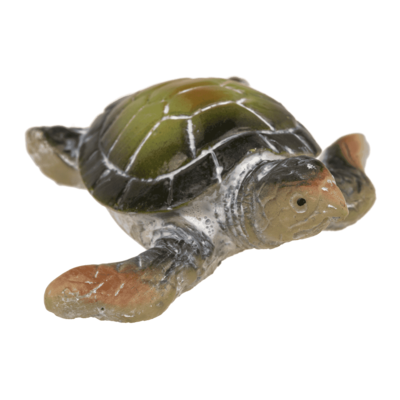 Polyresin decorative figurine, turtle, 5 x 2 cm,