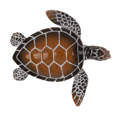 Polyresin decorative figurine, turtle, 8 x 2.5 cm,