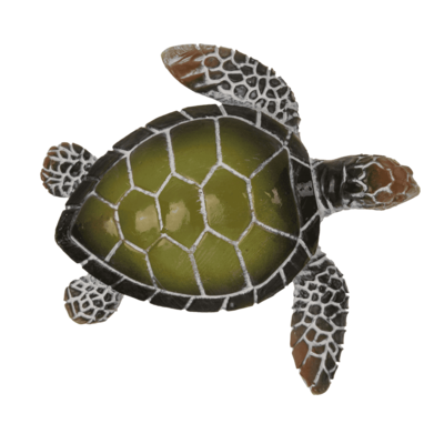 Polyresin decorative figurine, turtle, 8 x 2.5 cm,