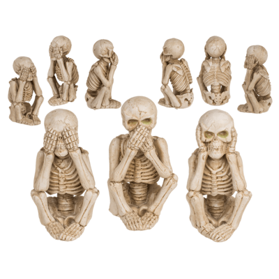 Polyresin Skeleton, "Do not say, listen and see",