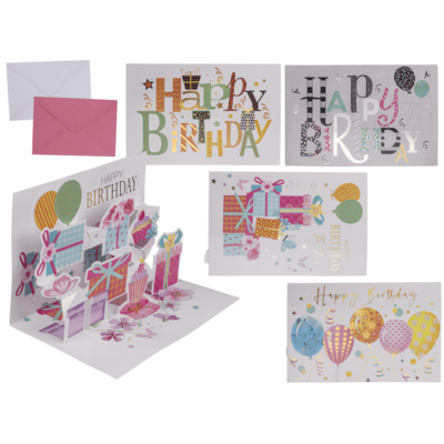 Pop-Up present card, Happy Birthday,