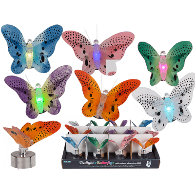 Portalumino "Farfalla" con LED cambiacolore,