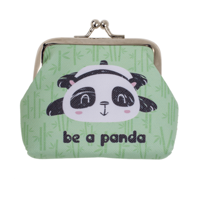 Portamonete Panda, ca. 9 x 8 cm,