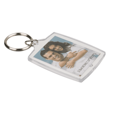 Porte-clés acrylique pour 2 photos d'identité ,