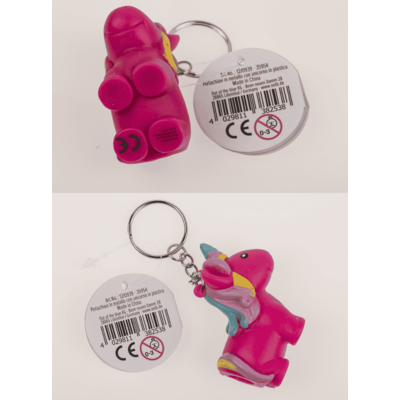 Porte-clès en métal, Licorne squeeze I,