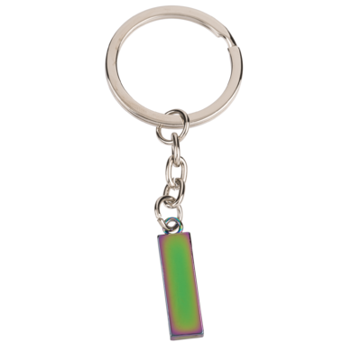 Porte-clés en métal, Rainbow Letter,