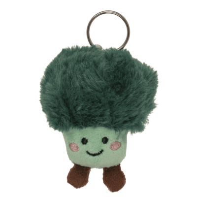 Porte-clés métal, légumes en peluche