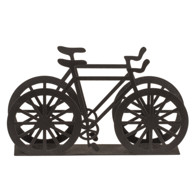 Porte-serviettes en métal noir, vélo, env.