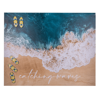 Printed magnet board, Catching Waves,