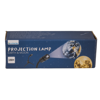 Projection lamp, Earth & Moon, alu + ABS material,
