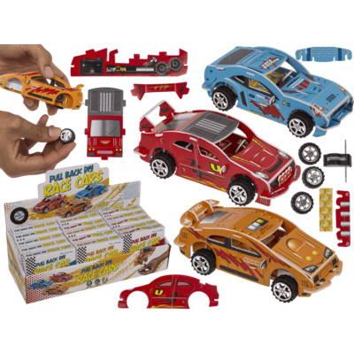 Pullback DIY Race Cars construction set,