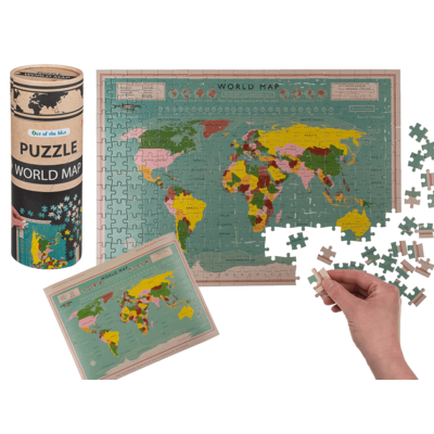 Puzzle, Weltkarte, 300-teilig, ca. 50 x 35 cm,