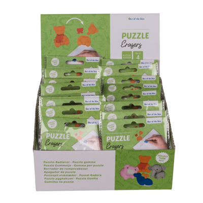Puzzle-Radierer, Tiere, ca. 4 x 2 cm,