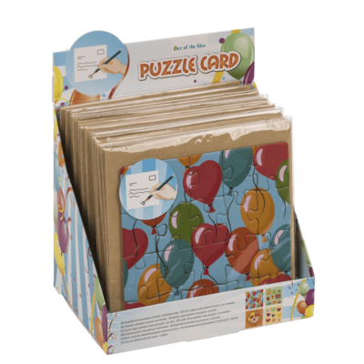 Quadratische Geschenkkarte, Puzzle, Geburtstag,