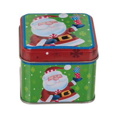 Quadratische Metall-Box, Christmas,