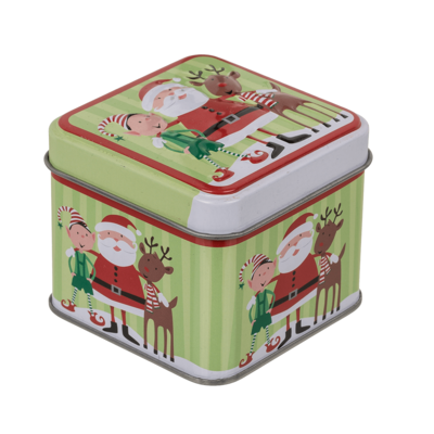 Quadratische Metall-Box, Christmas,