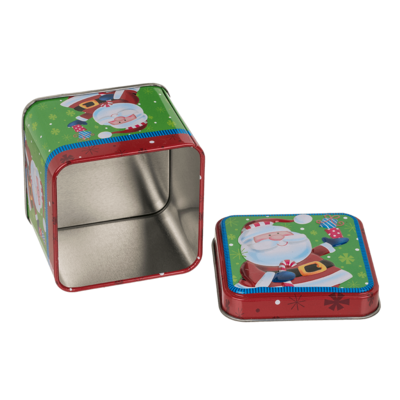 Quadratische Metall-Box, Christmas,