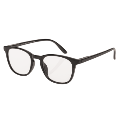 Reading glasses with plastic frame, 5 strengths,