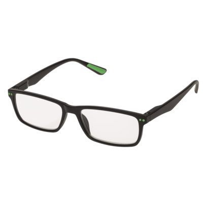 Reading glasses with plastic frame, 5 strengths,