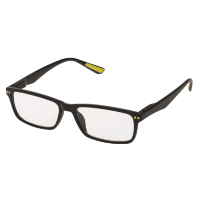 Reading glasses with plastic frame, 5 strengths,