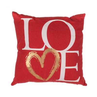 Red coloured decoration cushion, Love,