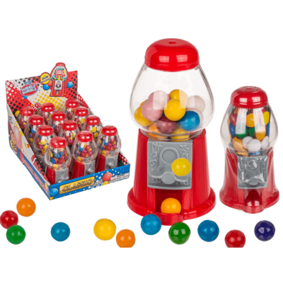Red Gumball Machine, with ca. 25 g chewing gums,