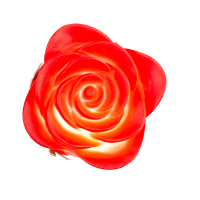 Red plastic rose with colour changing LED (incl.,