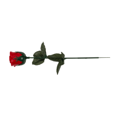 Red plastic rose with colour changing LED (incl.,