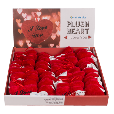 Red plush heart, I love you,