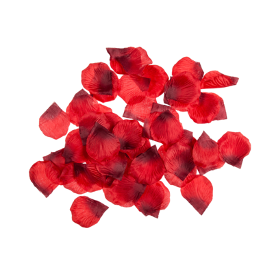 Red rose petals,