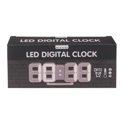 Reloj digital LED con alarma,