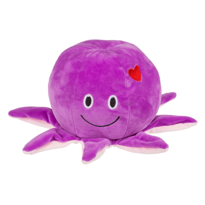 Reversible Plush Octopus, ca. 25 cm,